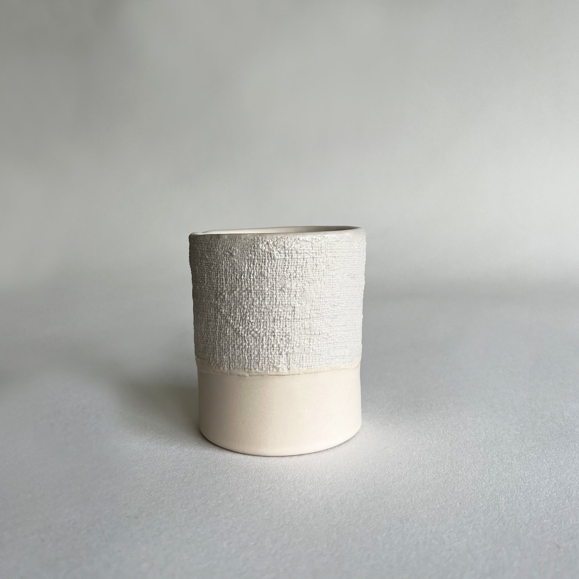 Beige textured Ceramic Cup