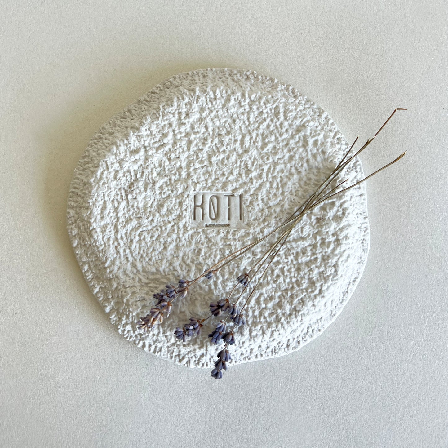 white textured ceramic small plate