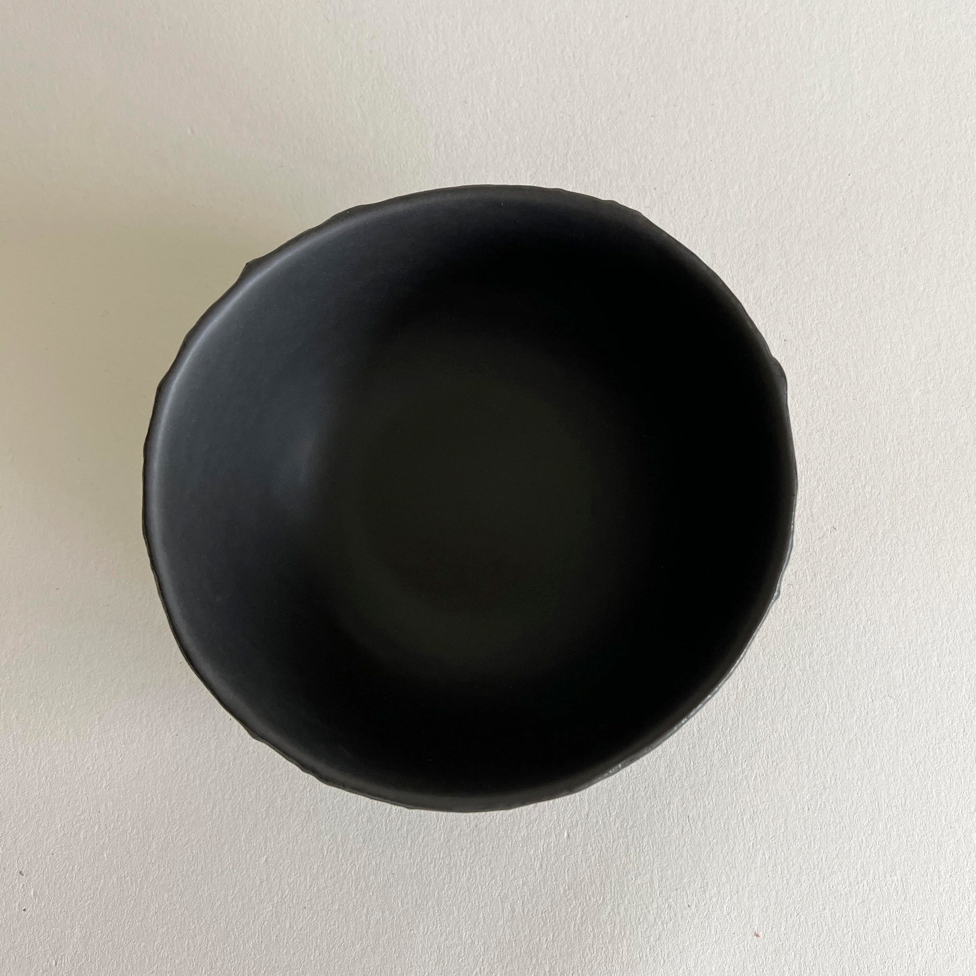 black matte ceramic soup bowl