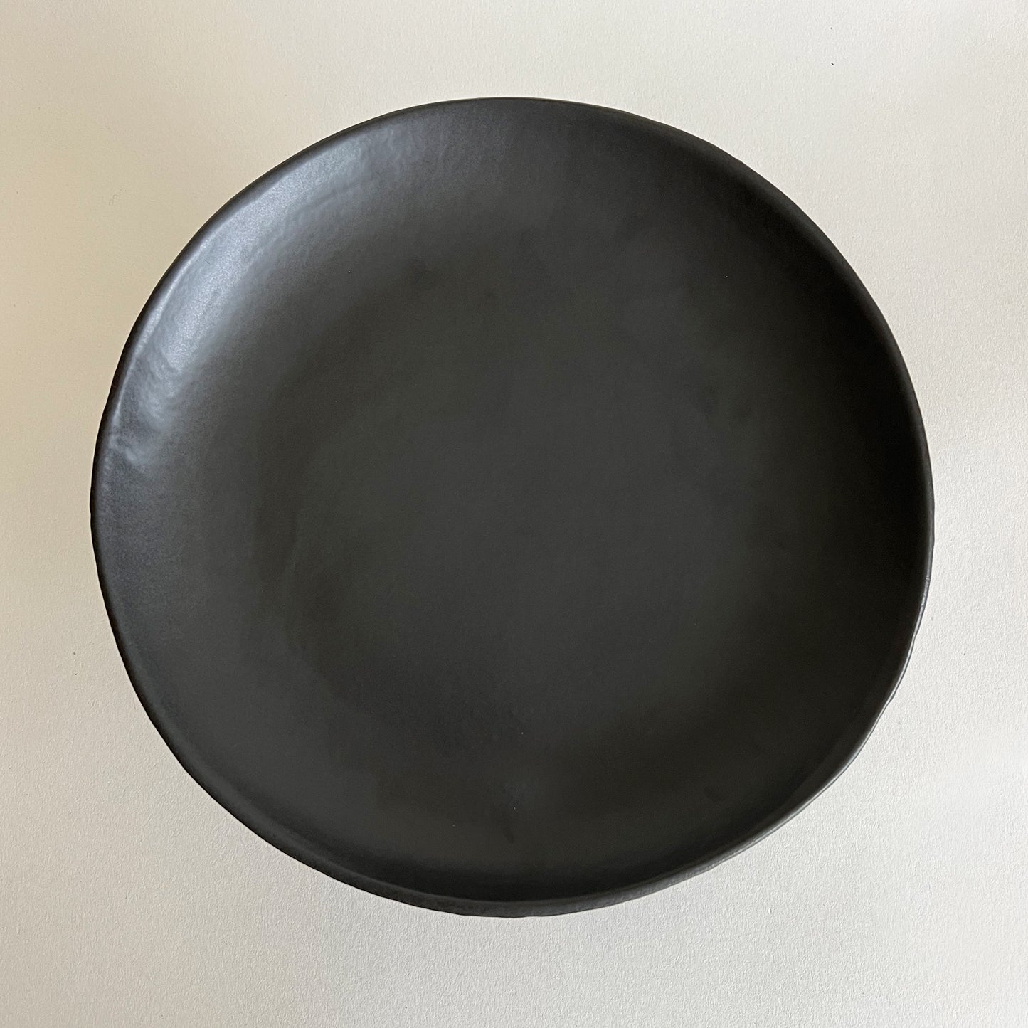 black matte large ceramic serving dish