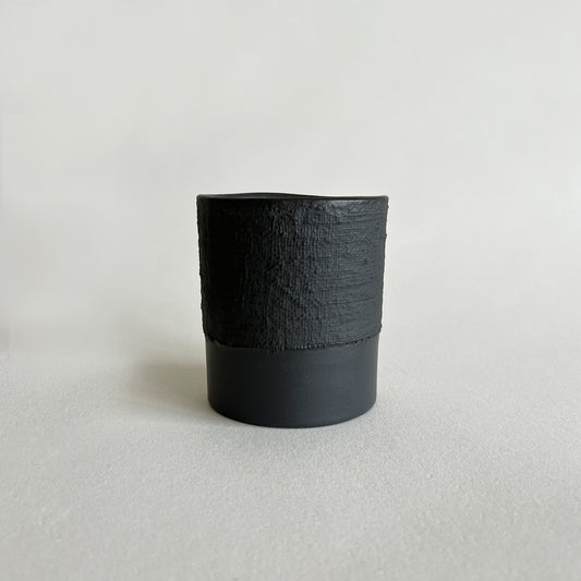 Black textured Ceramic Cup